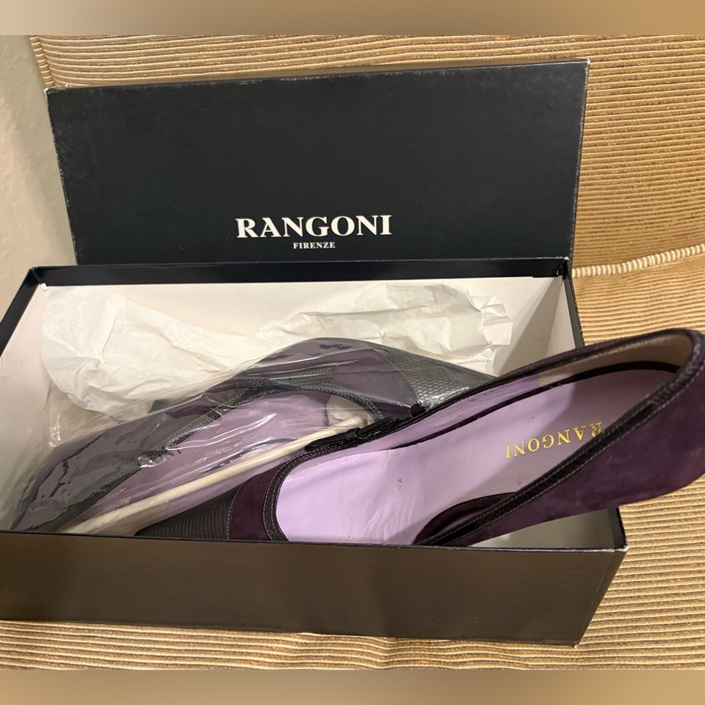 NWT Clay by Rangoni Italian Leather/Suede Women's Pumps - Size 8AA - Picture 4 of 17